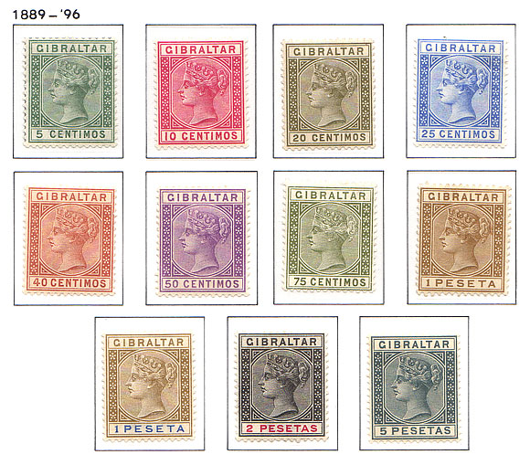 1889 Reine Victoria série - Centimos