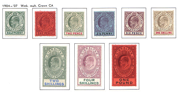 1904-1908 Kind Edward VII Set