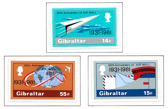 1981 50th Ann of Gibraltar Airmail