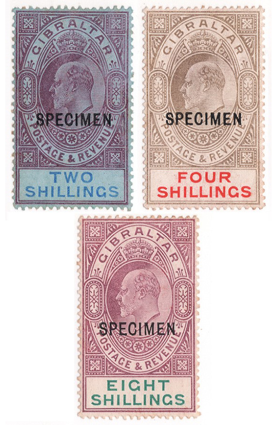 King Edward VII 1906 Specimen stamps