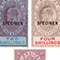 King Edward VII 1906 Specimen stamps
