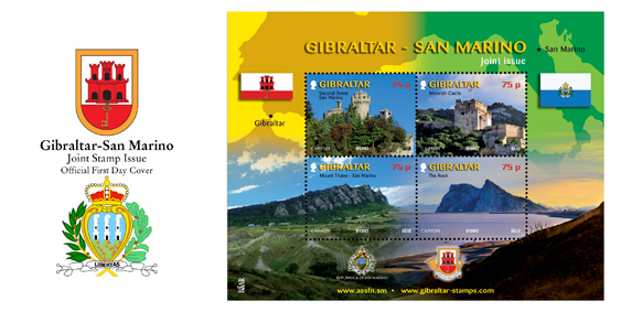 Joint Issue Gibraltar - San Marino