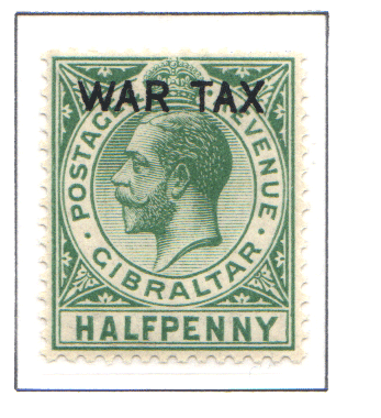 1918 King George V  WAR TAX d