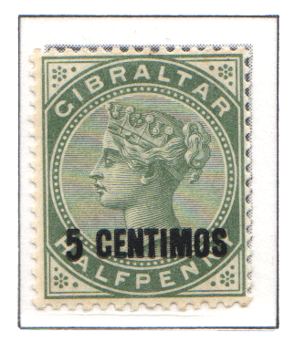 1889 QV Overprint  5c (½d)