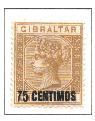 1889  QV  Overprint  75c (1s)