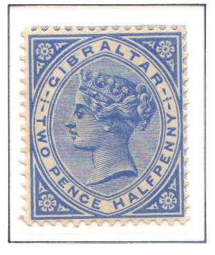 1886 -1887 QV Gibraltar 2½d