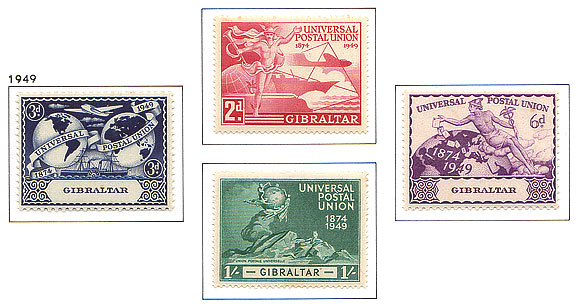 1949 Roi George VI 75 anniversaire UPU Serie