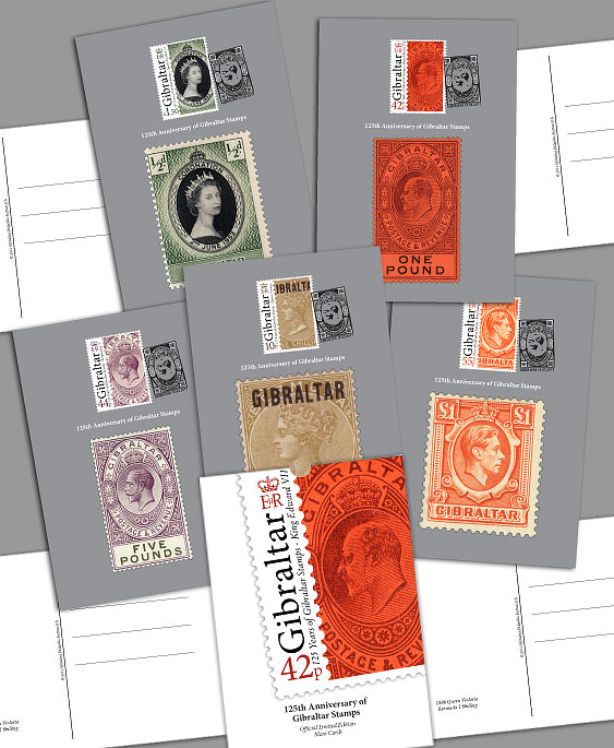 125th Ann of Gib Stamps