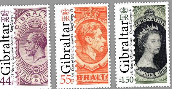 125th Ann of Gib Stamps