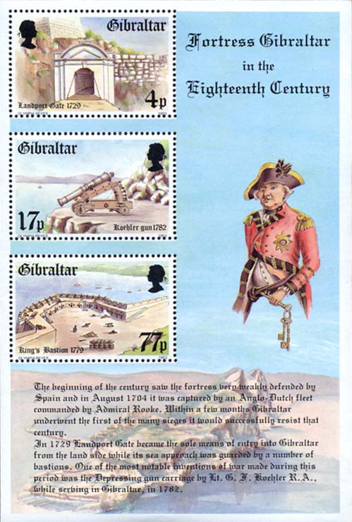1983 Fortress in Gibraltar 18th Century M/S