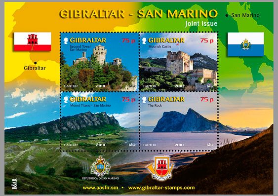 Joint Issue Gibraltar - San Marino