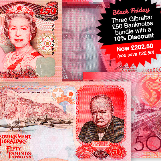 50 Banknotes bundle with 10% Discount