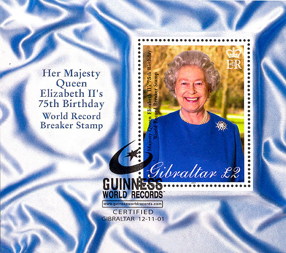 Guinness World record for HM QEII Postmarked
