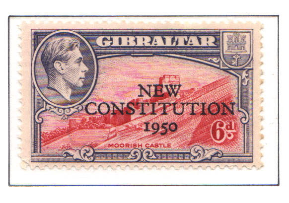 1950 KG VI  New Constitution 6d