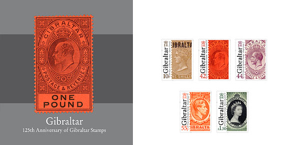 125th Ann of Gib Stamps